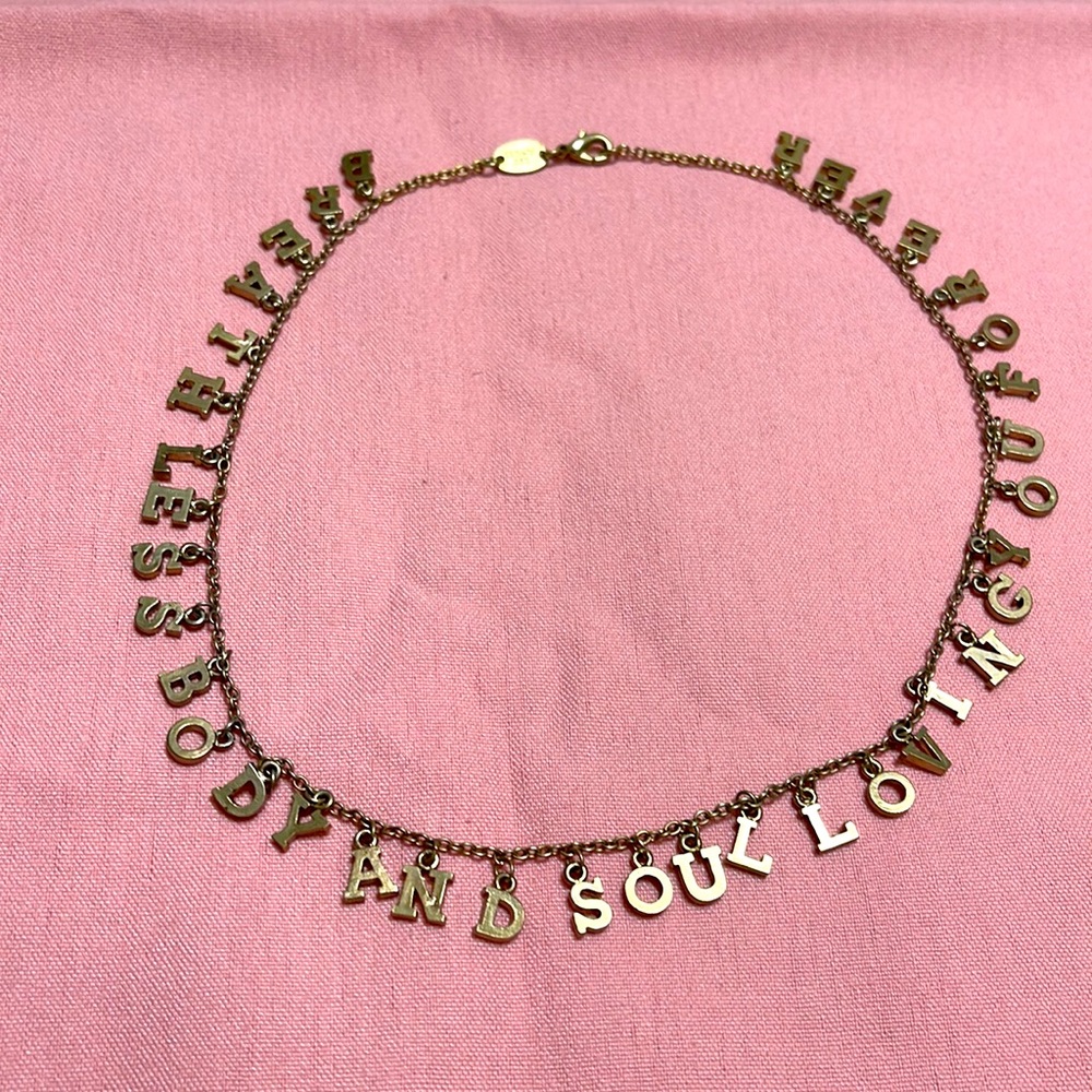 NYC DESIGNER LEE ANGEL “BREATHLESS BODY AND SOUL LOVING YOU FOREVER” NECKLACE